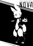 anthro armor biped clothed clothing male simple_background solo weapon kiaun derideal bandi_(xen) lagomorph leporid mammal rabbit 2016 digital_drawing_(artwork) digital_media_(artwork) monochrome signature