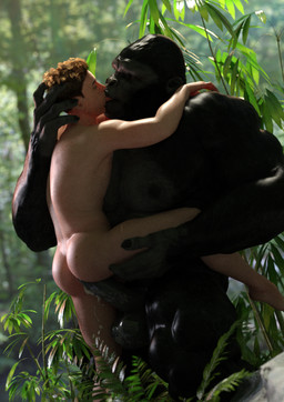 anal anal_penetration anthro balls bestiality big_balls big_penis black_body black_penis bodily_fluids butt cum cum_from_ass cum_in_ass cum_inside duo ejaculation erection feral feral_penetrating feral_penetrating_human forest french_kissing from_front_position genital_fluids genitals glistening glistening_balls glistening_genitalia glistening_penis hug hugging_another human_on_feral human_penetrated interspecies jungle kissing larger_feral larger_male male male/male male_on_anthro male_penetrated male_penetrating male_penetrating_male nipples nude_anthro nude_human nude_male outside penetration penile penile_penetration penis penis_in_ass plant sex size_difference smaller_human smaller_male stand_and_carry_position standing standing_sex submissive submissive_human tree dazswole ape gorilla haplorhine human mammal primate 3d_(artwork) digital_media_(artwork)