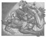 abs anal anal_penetration arjuna balls bearded_vulture big_balls big_penis bovine caprine cattle erection gay group group_sex hooves horn interspecies knot male mammal muriat nipples penetration penis ram sex spread_legs spreading threesome train_position
Rating: Explicit
Score: 6
User: HoboAssassin
Date: April 06, 2014