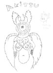 1_eye anthro black_body black_fur breasts clothing feathered_wings feathers featureless_breasts female fluffy fluffy_breasts fluffy_chest fluffy_ears fluffy_wings fur gloves_(marking) horn markings mostly_nude multicolored_body multicolored_fur navel neck_tuft pupils rabbit_ears scarf scarf_only simple_background solo text topwear tuft two_tone_body two_tone_fur unusual_face unusual_pupils white_body white_fur wings x_eye x_eyes lilya_nida nintendo pokemon akittu_(character) nida_(suger_phox) angel animal_humanoid generation_1_pokemon humanoid hybrid lagomorph lagomorph_humanoid leporid leporid_humanoid mammal mammal_humanoid nidorina pokemon_(species) rabbit rabbit_humanoid scalie digital_media_(artwork) english_text hi_res monochrome sketch unfinished