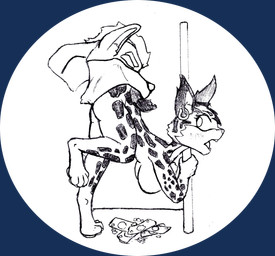 anthro breasts butt duo ear_piercing ear_ring female female_prey hanging_breasts male male/female male_pred markings money piercing pole ring_piercing spots spotted_markings stripper stripper_pole vore chaoshetra nintendo star_fox miyu_(star_fox) wolf_o'donnell canid canine canis felid feline lynx mammal wolf alpha_channel traditional_media_(artwork)