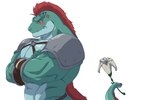 abs anthro male muscular muscular_anthro muscular_male pecs raised_tail solo tail stangart lustful_desires rhot_(lustful_desires) lizardfolk_(lustful_desires) lizardman scalie