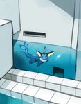 ambiguous_gender casual_nudity feral liminal_spaces looking_at_viewer pool solo swimming swimming_pool water yarney nintendo pokemon poolrooms the_backrooms eeveelution generation_1_pokemon pokemon_(species) vaporeon absurd_res colored digital_drawing_(artwork) digital_media_(artwork) hi_res