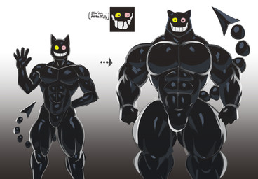 abs anthro before_and_after black_body brutification calf_muscles clothing corruption growth latex latex_clothing latex_skinsuit male muscle_growth muscular muscular_male null_bulge pecs skinsuit smile solo tight_clothing transformation waving_hand tiburalgo deltarune undertale_(series) friend_(deltarune) hi_res