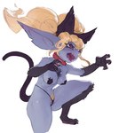 blush breasts butt cat_tail clothed clothing collar costume female hair pubes short_stack simple_background solo tail thick_thighs wide_hips dakoten league_of_legends riot_games tencent poppy_(lol) humanoid yordle digital_media_(artwork)