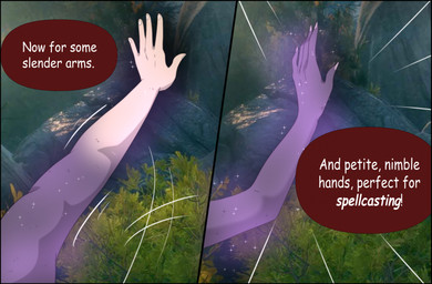 black_border border dialogue female fingernail_growth flower gender_transformation lake magical_transformation male muscle_deflation nature nature_background nude nude_male outside plant purple_body purple_skin skin_change solo species_transformation speech_bubble text transformation tfsubmissions baldur's_gate baldur's_gate_3 larian_studios fan_character tav_(baldur's_gate) drow elf human mammal comic english_text hi_res