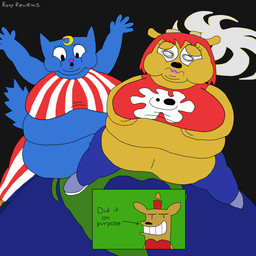 american_flag_clothing anthro belly big_belly breasts clothing collar comic_panel cut_horn dynamite earth explosives eyelashes fat_rolls female female/female florida footwear galaxy group hand_on_breast hands_up holding_breast horn lipstick macro makeup mexico mischievous_smile navel overweight pattern_clothing planet scared sea shoes space striped_clothing stripes surprised tail terra_macro toony trio united_states_of_america water roxyreviews parappa_the_rapper sony_corporation sony_interactive_entertainment um_jammer_lammy katy_kat lammy_lamb ma-san bovid caprine mammal mouse murid murine rodent sheep 1:1 absurd_res hi_res signature
