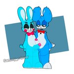 anthro duo erection hug looking_at_another male male/male sammy_c-lover five_nights_at_freddy's five_nights_at_freddy's_2 scottgames the_walten_files bon_(twf) toy_bonnie_(fnaf) lagomorph leporid mammal rabbit 1:1 hi_res