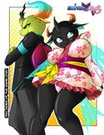 anthro anthrofied big_breasts blush breasts clothed clothing crossgender duo female male mtf_crossgender panties underwear boastudio friendship_is_magic hasbro my_little_pony thorax_(mlp) arthropod changeling reformed_changeling hi_res tagme