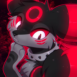 abstract_background ambiguous_feral ambiguous_gender black_body black_fur black_nose collar feral fur grey_body grey_collar grey_fur markings red_markings red_sclera semi-anthro solo spiked_collar spikes white_eyes bloominglynx nintendo pokemon fan_character eeveelution generation_2_pokemon pokemon_(species) umbreon 1:1 digital_drawing_(artwork) digital_media_(artwork) hi_res