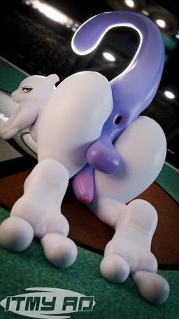 all_fours anthro anus backsack balls big_balls big_butt big_penis butt erection feet femboy foreskin genitals humanoid_genitalia humanoid_penis looking_back male multicolored_body nude outside penis penis_backwards purple_body raised_tail solo stadium tail white_body itmy09 reptilligator_(modeler) nintendo pokemon generation_1_pokemon legendary_pokemon mewtwo pokemon_(species) 3d_(artwork) 9:16 absurd_res digital_media_(artwork) hi_res