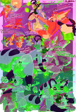 antennae_(anatomy) anus balls big_balls big_butt big_ears bodily_fluids border breath bubble_butt butt butt_grab colored_cum cum cum_leaking_from_ass dialogue duo extreme_french_kiss finger_in_mouth first_person_view fluffy fluffy_tail french_kissing from_behind_position from_front_position genital_fluids genitals goo_in_ear goo_tail green_anus green_cum green_goo green_hair green_paws green_penis green_pubes green_tongue grey_body hair hand_on_butt hypnosis hypnotic_eyes insect_tail kissing long_ears long_tail male male/male manipulation markings mating_press mind_control null_bulge on_lap on_top_of_another onomatopoeia panting paws penis pink_body pink_hair pink_paws precum pubes red_background ring_(marking) sex shortstack simple_background slit_penis sound_effects sweat sweaty_body sweaty_butt tail tapering_penis text tongue tongue_in_mouth tongue_out unusual_bodily_fluids unusual_cum unusual_genital_fluids vein kepler_coolatta kokou kepler_coolatta_(character) kokou_(character) alien canid canine domestic_cat domestic_ferret felid feline felis fennec_fox fox mammal mustelid musteline true_fox true_musteline unknown_species weasel absurd_res hi_res