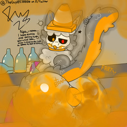 anthro anus balls big_butt biohazard_symbol blush bodily_fluids brown_fart_cloud butt drunk fart fart_cloud fart_fetish femboy fur genitals glistening glistening_butt grey_body hair hazard_symbol male nude orange_body orange_fur raised_tail simple_background solo substance_intoxication symbol tail text traffic_cone freewaythecat freeway_(freewaythecat) domestic_cat felid feline felis mammal 1:1 digital_media_(artwork) english_text hi_res