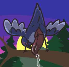animal_genitalia avian_butt beak big_penis blue_body blue_feathers blush blush_lines bodily_fluids branch butt cloaca cloacal_penis countershading evergreen_tree feathers feral genital_fluids genitals huge_penis hyper hyper_genitalia hyper_penis male multicolored_body multicolored_feathers penis pine_tree plant precum presenting presenting_cloaca presenting_hindquarters presenting_penis shadow sky solo spread_wings sun tail tail_feathers tapering_penis tree two_tone_body two_tone_feathers wings gandergeist avian bird aliasing digital_media_(artwork)