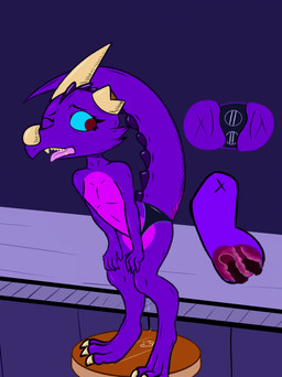 anal anal_penetration anthro chastity_belt chastity_device dildo dildo_insertion female internal internal_vaginal penetration sex_toy sex_toy_insertion vaginal vaginal_penetration terrance1316 shrynn_the_kobold kobold reptile scalie hi_res