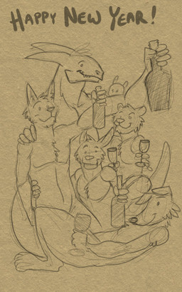 anthro bottle closed_smile container dot_eyes front_view group holding_bottle holding_container holding_glass holding_object male male_anthro mouth_closed nude side_view simple_background simple_eyes size_difference slim_anthro slim_male smile hufnaar mythology canid canine canis domestic_dog dragon felid kangaroo macropod mammal marsupial mythological_creature mythological_scalie pantherine scalie tiger 5:8 hi_res monochrome sketch