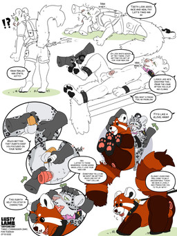 anthro arms_tied bdsm bitchsuit bondage bondage_gear bound chastity_cage chastity_device chicken-wing_tied clothing cock_gag collar costume dialogue dildo frogtied fursuit gag gag_mask genitals kidnapping legs_tied lube lube_bottle male oral orgasm_denial over_sheath_chastity_cage penetrable_plug penetrable_sex_toy penis plug_(sex_toy) plushsuit quadsuit questionable_consent sex_toy sheath_chastity_cage shock_collar solo text toyification tranquilizer tunnel_plug conditional_dnp lustylamb kieran_(homphs) ailurid felid mammal pantherine red_panda snow_leopard 3:4 english_text hi_res