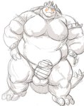 anthro balls belly big_belly blush erection genitals kemono male moobs nipples overweight overweight_anthro overweight_male penis simple_background solo white_background kotobuki mario_bros nintendo bowser koopa scalie 2021 censored sketch