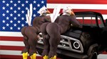 american_flag anthro balls bent_over big_butt bubble_butt butt duo erection feathers flag genitals light_truck looking_at_viewer male muscular muscular_male nude on_hood penis pickup_truck presenting presenting_hindquarters smile truck_(vehicle) united_states_of_america vehicle vintage_car kyleroo petruz_(copyright) bird_(petruz) accipitrid accipitriform avian bald_eagle bird eagle sea_eagle 16:9 3d_(artwork) digital_media_(artwork) hi_res source_filmmaker_(artwork) widescreen