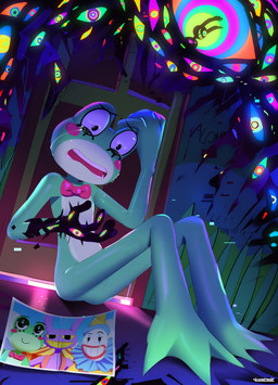 anthro bodily_fluids corruption crying despair duo female glistening glistening_body glitch tears ichimoral glitch_productions the_amazing_digital_circus jax_(tadc) ribbit_(tadc) abstraction_(tadc) amphibian frog lagomorph leporid mammal rabbit 2026 absurd_res digital_media_(artwork) hi_res