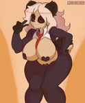 anthro big_breasts breasts clothing costume female looking_at_viewer pose reverse_bunny_costume solo ileomaru bethany_(losthexer) mammal hi_res