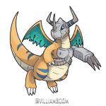 armor claws solo tail wings bandai_namco digimon mythology nintendo pokemon digimon_(species) dragon dragonite generation_1_pokemon hybrid metalgreymon mythological_creature mythological_scalie pokemon_(species) scalie 1:1 crossover