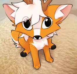 antlers feral fur hair horn inner_ear_fluff looking_at_viewer male markings orange_body orange_fur photo_background silly silly_face solo spots spotted_body tuft white_hair oskar614 breezy_(breezydiz) cervine deer fallow_deer mammal draw_over meme photography_(artwork)
