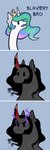 ambiguous_gender angry anthro crown eye_mist female headgear horn male scar smoking_eyes text tiara evehly friendship_is_magic hasbro my_little_pony mythology king_sombra_(mlp) princess_celestia_(mlp) equid equine mammal mythological_creature mythological_equine umbrum unicorn 1:3 absurd_res comic english_text hi_res female_(lore) male_(lore)