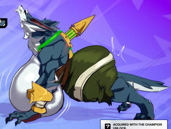 anthro big_breasts big_butt breasts butt clothed clothing crossgender fangs female huge_breasts hyper hyper_breasts muscular solo stretching teeth text ketandslaycomics 2xko league_of_legends mythology riot_games tencent warwick_(lol) canid canine mammal mythological_canine mythological_creature werecanid werecanine werecreature werewolf digital_media_(artwork) english_text