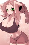 big_breasts bottomwear breasts cleavage clothed clothing female navel shorts solo nobunagapero nintendo splatoon animal_humanoid cephalopod cephalopod_humanoid humanoid marine marine_humanoid mollusk mollusk_humanoid absurd_res hi_res