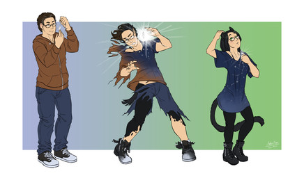 ankh base_one_layout basic_sequence black_hair bottomwear breast_growth breasts clothed clothing denim denim_bottomwear denim_clothing eyewear female footwear gender_transformation glasses green_eyes growth hair hoodie human_to_humanoid jeans linear_sequence long_hair male mtf_transformation one_row_layout pants shirt shoes short_hair shrinking simple_background size_transformation solo species_transformation standing surprised tail tail_growth three_frame_image three_frame_sequence topwear torn_clothing transformation transformation_sequence amber-aria animal_humanoid cat_humanoid felid felid_humanoid feline feline_humanoid human humanoid mammal mammal_humanoid 2017 sequence