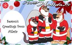 anthro beard black_nose christmas_clothing christmas_headwear clothing costume eyewear facial_hair glasses group hat headgear headwear holidays male mature_male overweight overweight_male santa_costume santa_hat text glassesgator brok_the_investigator christmas cowcat_games r.j._(brok_the_investigator) santa_claus sin_silver tramp_(brok_the_investigator) bear cricetid kangaroo macropod mammal marsupial muskrat rodent 16:10 2023 english_text hi_res official_art widescreen