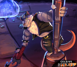 3_toes 4_fingers anthro bottomwear clothing detailed_background feet fingers fur grey_body grey_fur group male outside pants shirt toes topwear kofuhowlfy brok_the_investigator celsius_strays cowcat_games dart_(brok_the_investigator) kins_(brok_the_investigator) squealers_chief mammal murid murine rat rodent 2026 hi_res