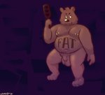 anthro balls genitals male nipple_piercing nipples overweight paddle penis piercing slightly_chubby slightly_chubby_male solo lenny_(artist) bear mammal