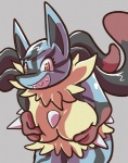 big_breasts breasts female holding_breasts lucario mega_evolution mega_lucario mega_milk nintendo pokémon red_eyes sharp_teeth smile snappygrey teeth video_games
Rating: Questionable
Score: 14
User: Juni221
Date: August 12, 2013
