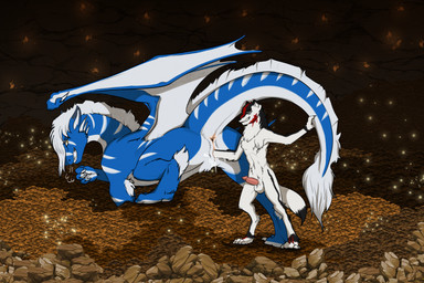 anthro anthro_on_feral anthro_penetrating anthro_penetrating_feral anus ass_up balls bestiality bodily_fluids duo erection feet female female_feral female_penetrated feral feral_penetrated fingers fisting fisting_partner fur genital_fluids genitals hair interspecies larger_female larger_feral larger_penetrated leaking looking_at_viewer male male/female male_anthro male_penetrating male_penetrating_female membrane_(anatomy) membranous_wings nude penetration penis pussy_juice_leaking sex size_difference smaller_anthro smaller_male smaller_penetrated smile tail toes vaginal vaginal_fisting vaginal_fluid_string vaginal_fluids vaginal_penetration vulva wings zafara_(artist) mythology tylon_(character) canid canine canis dragon mammal mythological_creature mythological_scalie scalie wolf digital_media_(artwork) hi_res