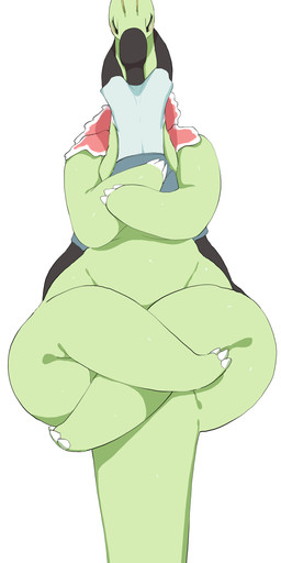 ambiguous_gender ambiguous_humanoid antennae_(anatomy) anthro anthrofied bottomwear clothed clothed_ambiguous clothed_humanoid clothing crossed_legs duo eyelashes faceless_ambiguous faceless_character faceless_humanoid female female/ambiguous female_anthro female_on_humanoid flower flower_(anatomy) green_body hug humanoid_on_anthro interspecies larger_anthro long_tail plant pokephilia shirt shorts size_difference smaller_humanoid tail topwear yellow_antennae yellow_eyes abyss_creature_(artist) nintendo pokemon elemental_creature flora_fauna flower_creature generation_2_pokemon human humanoid mammal meganium pokemon_(species) 2024 absurd_res digital_drawing_(artwork) digital_media_(artwork) full-length_portrait hi_res portrait