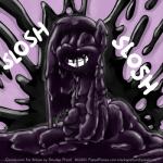 dirty female feral gloop slosh smile solo teeth text smudge_proof friendship_is_magic hasbro my_little_pony pinkamena_(mlp) pinkie_pie_(mlp) earth_pony equid equine horse mammal pony 1:1 2011 digital_media_(artwork) url