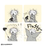 anthro dryer fluffy hair_dryer humor long_tongue male open_mouth pawpads solo tongue ichigodawashi ferret_chef_(ichigodawashi) domestic_ferret mammal mustelid musteline true_musteline weasel 1:1 comic hi_res