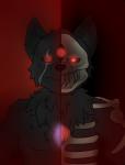 black_body black_fur bone curse dark fantasy fur glowing magic male masked_beast scar simple_background solo wildwolfproduction ray_van_siegheart beowolf_(rwby) canid canine canis demon grimm_(rwby) hybrid mammal monster wolf digital_media_(artwork) hi_res