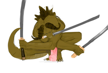 5_fingers animal_genitalia animal_penis anthro big_penis bodily_fluids claws clothing cum dripping ejaculation equine_genitalia equine_penis fingers genital_fluids genitals horn male melee_weapon nude nude_male penis solo sword tail teeth weapon hecreat fallout microsoft mythology deathclaw dragon equid equine lizard mammal mythological_creature mythological_scalie reptile scalie absurd_res hi_res