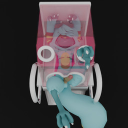 anthro bird_legs blue_body box container fungi_the_grinlin male mastectomy_scar scar solo stuck stuck_in_box submissive submissive_male through_wall tight_space trapped samlssms grinlin 1:1 3d_(artwork) blender_(artwork) blender_cycles_(artwork) digital_media_(artwork) trans_(lore) trans_man_(lore)