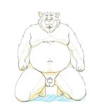 anthro balls belly blush flaccid genitals humanoid_genitalia humanoid_hands humanoid_penis kemono male moobs navel nipples overweight overweight_male penis simple_background small_penis solo white_background inunoshippo third-party_edit bear mammal 2016 censor_removal_edit low_res