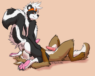 anal animal_genitalia animal_penis anthro duo erection facesitting genitals knot looking_back lying male male/male naughty_face on_back oral pawpads paws penis raised_tail rimming sanzerskunk sex sitting_on_another skunk_tail tail skylardoodles oasus canid canine canis dingo mammal mephitid skunk 5:4