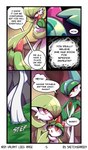 bodily_fluids crying dialogue female group headpat male not_furry red_eyes smile tears text walking sketchygarden nintendo pokemon grace_(sketchygarden) joy_(sketchygarden) noble_(sketchygarden) serenity_(sketchygarden) gallade gardevoir generation_3_pokemon generation_4_pokemon humanoid kirlia pokemon_(species) ralts absurd_res comic english_text hi_res