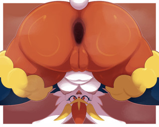 anthro anus areola bent_over big_breasts big_butt breasts butt female gaping gaping_anus genitals grey_areola grey_nipples looking_at_viewer multicolored_body nipples nude open_mouth red_eyes solo spread_legs spreading thick_thighs vulva wide_hips behniis nintendo pokemon cinderace generation_8_pokemon lagomorph leporid mammal pokemon_(species) hi_res
