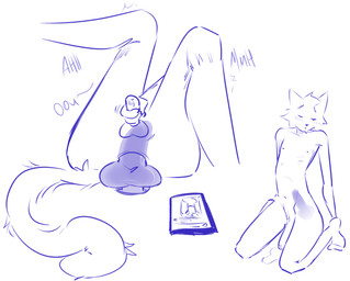 anal anal_penetration anthro bodily_fluids cellphone cum cum_drip cum_on_penis dildo dripping ejaculation electronics genital_fluids genitals knot knot_fucking knotted_dildo male masturbating_while_penetrated masturbation penetration penile penis phone phone_screen sex sex_toy smartphone solo qieff absurd_res blue_and_white hi_res monochrome