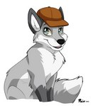 2021 arctic_fox canid canine clothing feral fox gloves_(marking) hat headgear headwear male mammal markings royal-pain-in-the-ass simple_background smile solo true_fox white_background