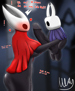 2_horns anthro arthropod_abdomen balls big_balls big_breasts big_butt big_penis biped black_eyes blue_cloak blue_clothing blush bodily_fluids breasts butt cloak clothed clothing dress duo female genitals grey_body heart_symbol holding_partner horn huge_balls huge_breasts huge_penis hyper hyper_balls hyper_genitalia hyper_penis imminent_sex larger_female leaking male male/female penis red_clothing size_difference smaller_male sweat text thick_thighs unknownlemon hollow_knight_(franchise) team_cherry hornet_(hollow_knight) the_knight_(hollow_knight) arthropod vessel_(species) 2025 5:6 absurd_res english_text hi_res signature brother_(lore) brother_and_sister_(lore) half_brother_(lore) half_sister_(lore) incest_(lore) sibling_(lore) sister_(lore)