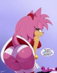 2020 amy_rose anthro bedroom_eyes bigdon1992 butt butt_focus clothed clothing cosplay dialogue digital_media_(artwork) english_text eulipotyphlan female fur gloves green_eyes half-closed_eyes handwear hedgehog hi_res looking_at_viewer looking_back looking_back_at_viewer mammal meme narrowed_eyes nyuroraxbigdon panties presenting presenting_hindquarters presenting_panties seductive sega simple_background smile smiling_at_viewer solo sonic_the_hedgehog_(series) speech_bubble talking_to_viewer text thick_thighs underwear upskirt white_clothing white_gloves white_handwear